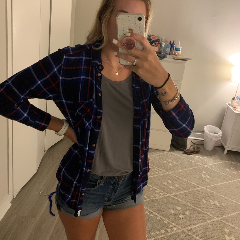 american eagle boyfriend fit flannel